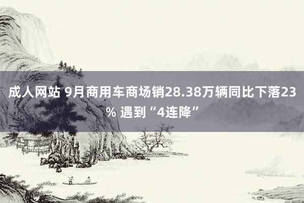 成人网站 9月商用车商场销28.38万辆同比下落23% 遇到“4连降”