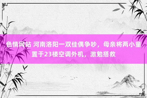 色情网站 河南洛阳一双佳偶争吵，母亲将两小童置于23楼空调外机，激勉搭救