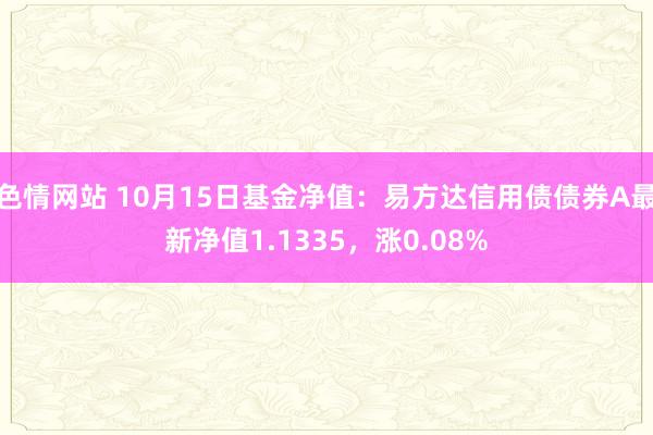 色情网站 10月15日基金净值：易方达信用债债券A最新净值1.1335，涨0.08%