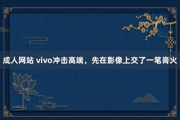 成人网站 vivo冲击高端，先在影像上交了一笔膏火