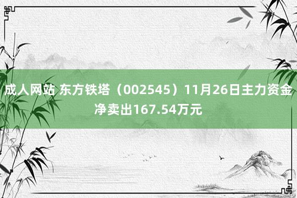 成人网站 东方铁塔（002545）11月26日主力资金净卖出167.54万元