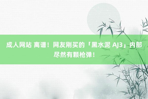 成人网站 离谱！网友刚买的「黑水泥 AJ3」内部尽然有颗枪弹！